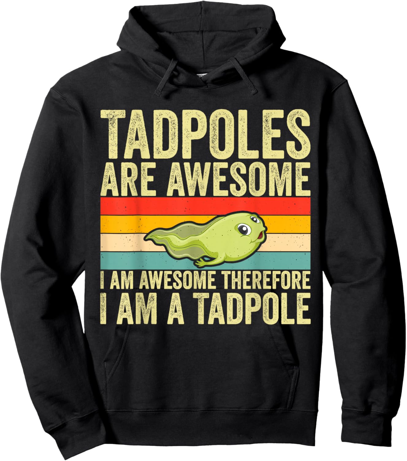 Funny Frog Tadpole Lovers Design Women Kids Tadpole Hoodie - Hoodie | Black