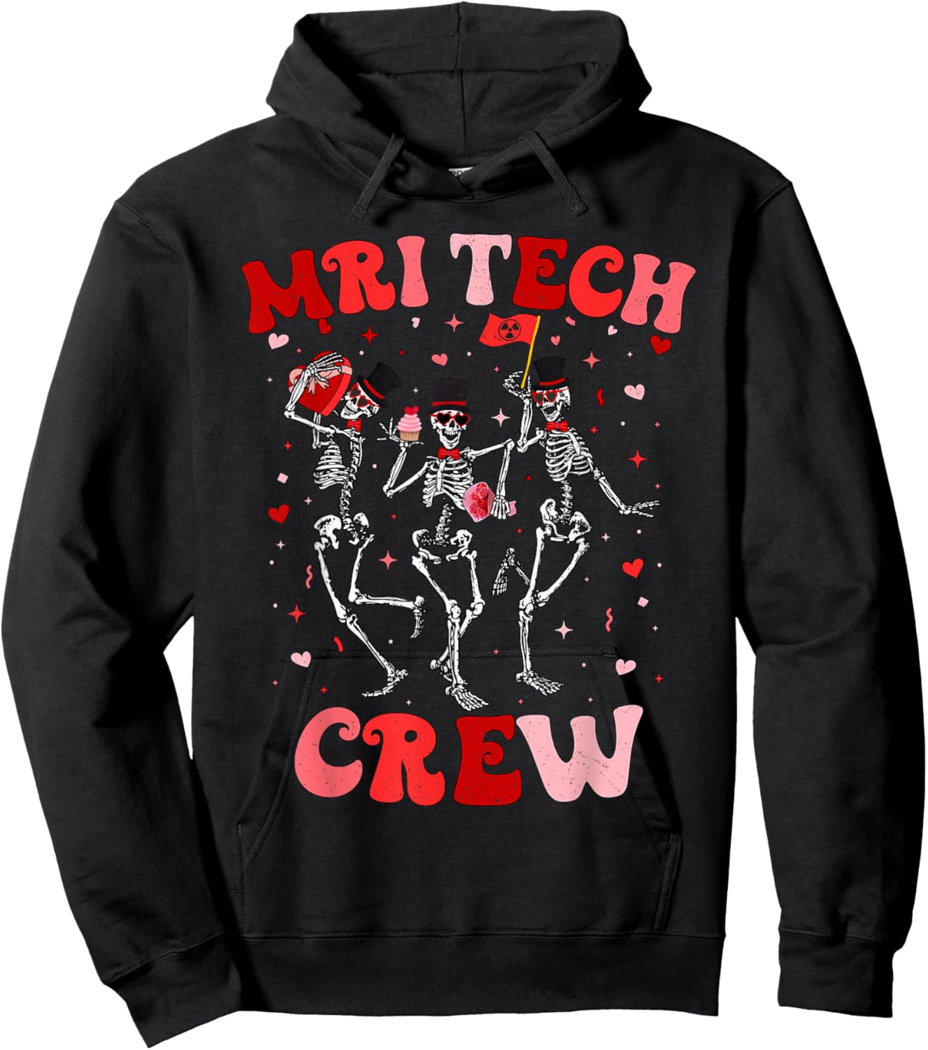 MRI Crew Radiology MRI Technologist MRI Tech Valentines Hoodie - Hoodie | Black