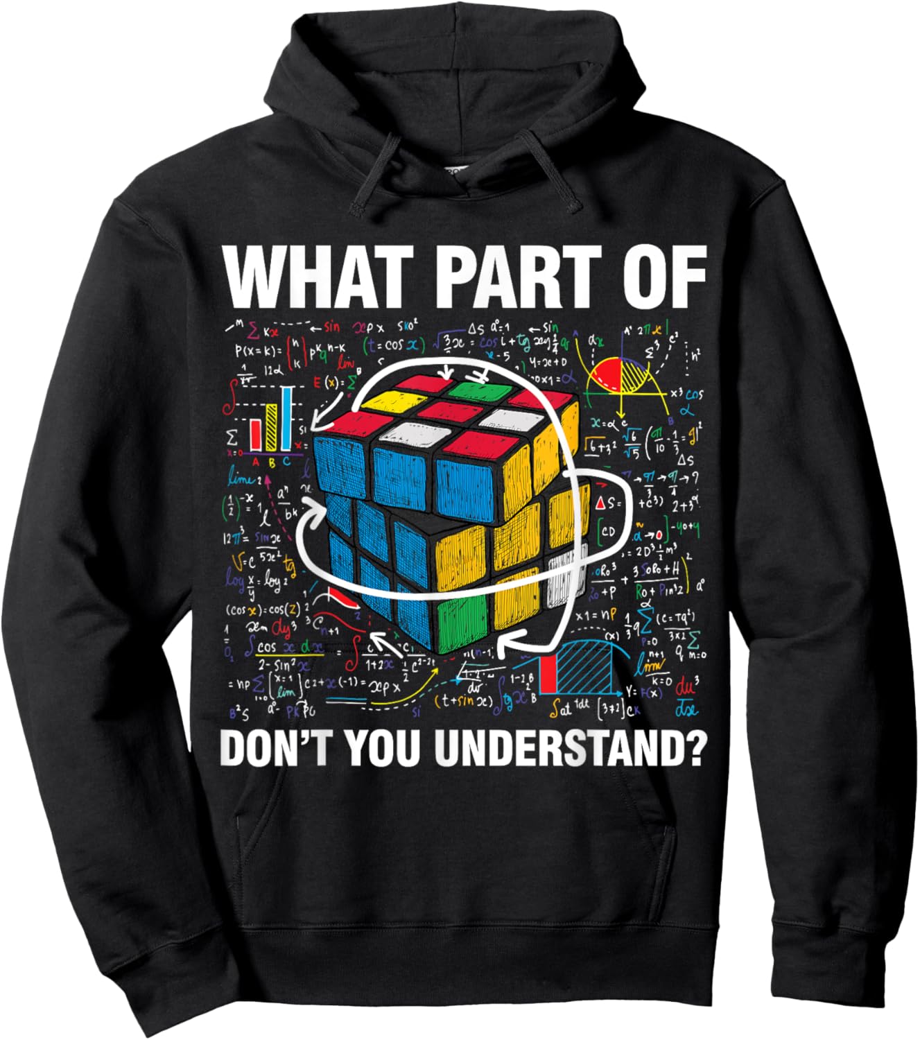 What Part Of Don't You Understand Funny Speed Cubing Math Hoodie - Hoodie | Black