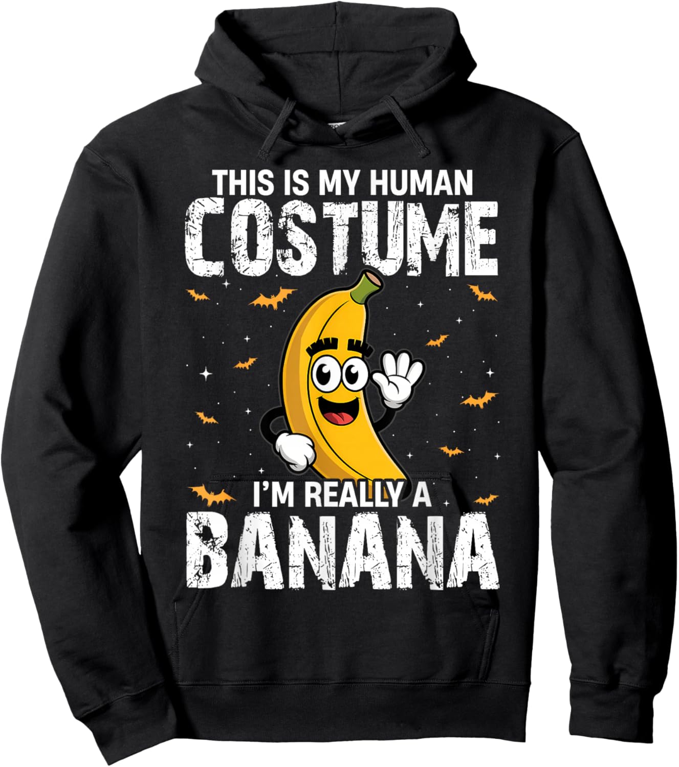 This is My Human Costume Im Really A Banana Halloween Fruit Hoodie - Hoodie | Black