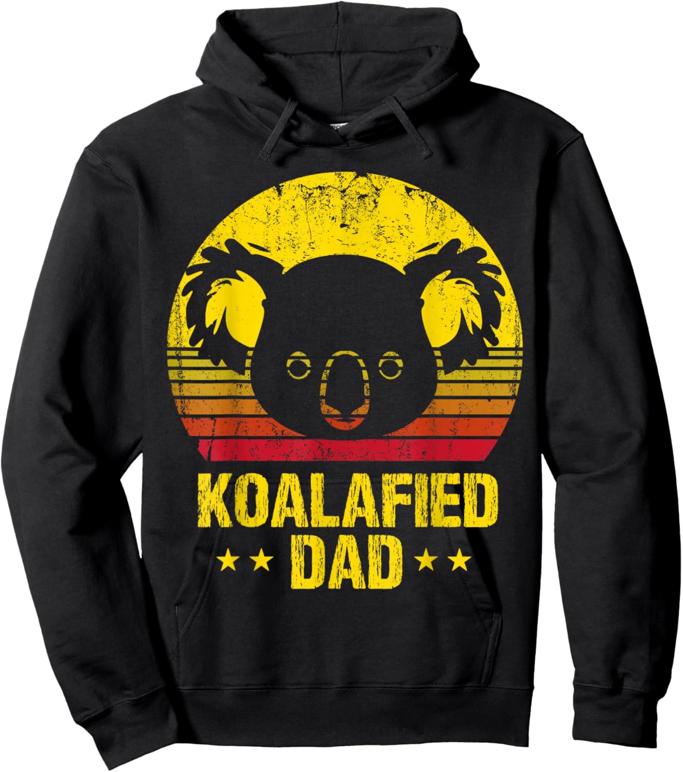 Koalafied Dad Daddy Dad Jokes Vintage Koala For Father's Day Hoodie - Hoodie | Black