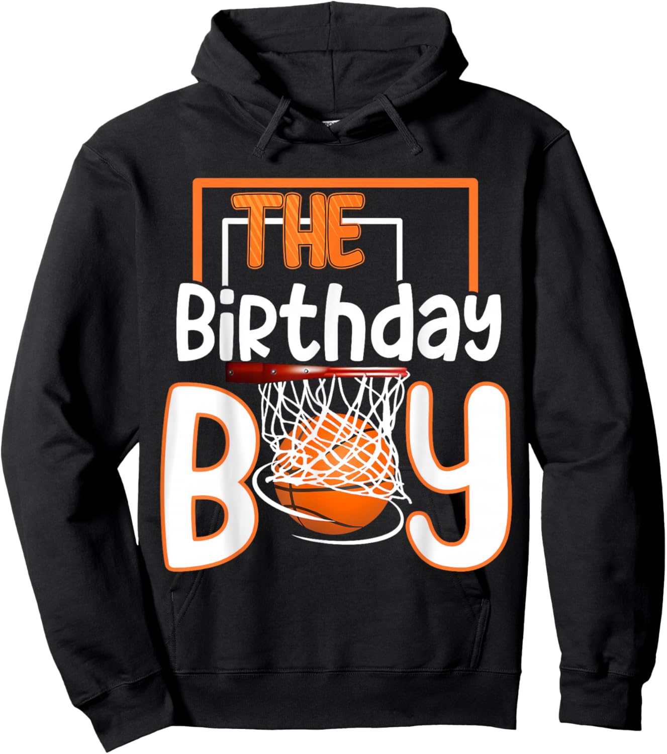 Boy Of The Birthday Basketball Family Matching Bday Party Hoodie - Hoodie | Black