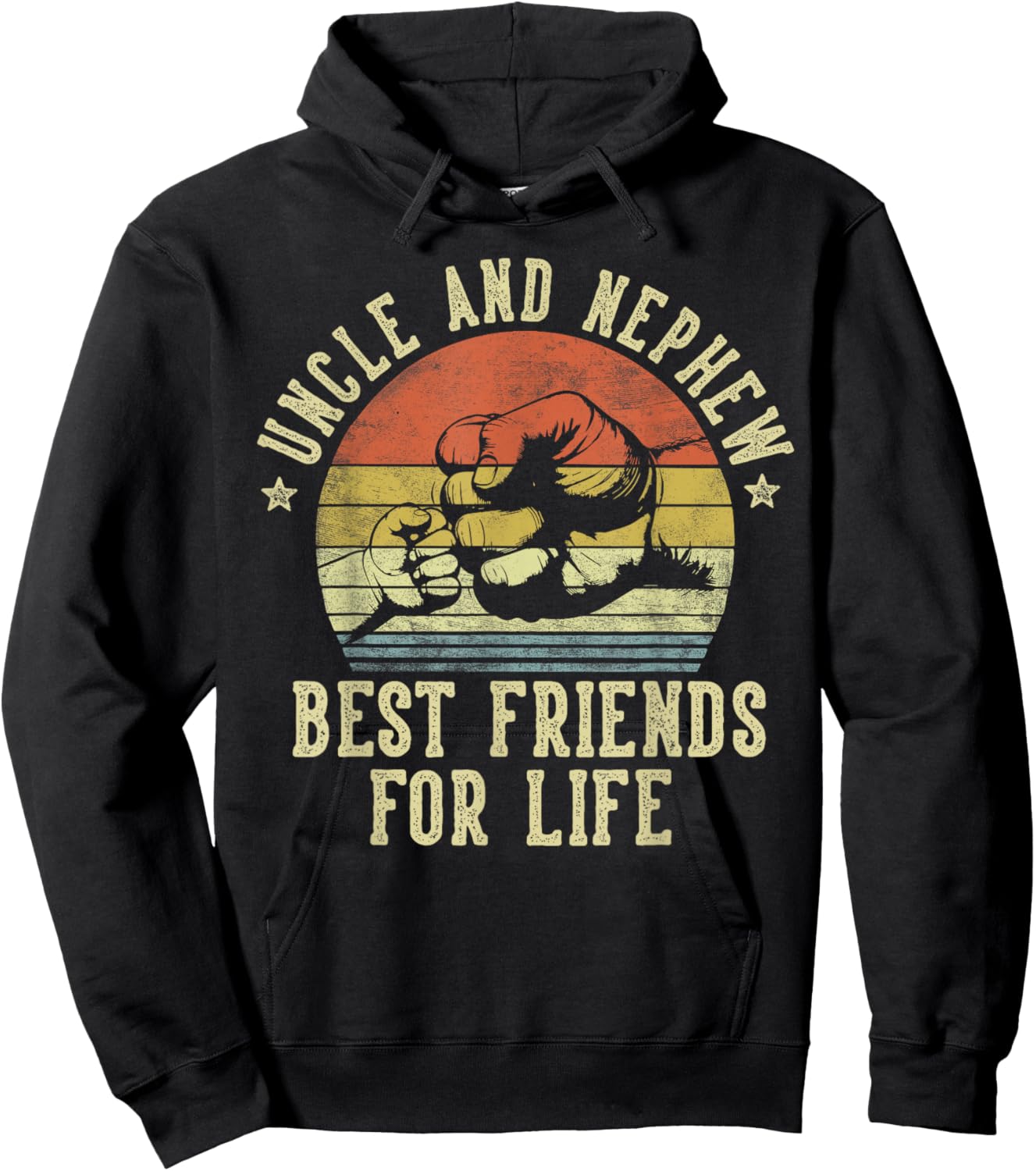 Uncle and Nephew Best Friends for Life Funny Uncle Hoodie - Hoodie | Black