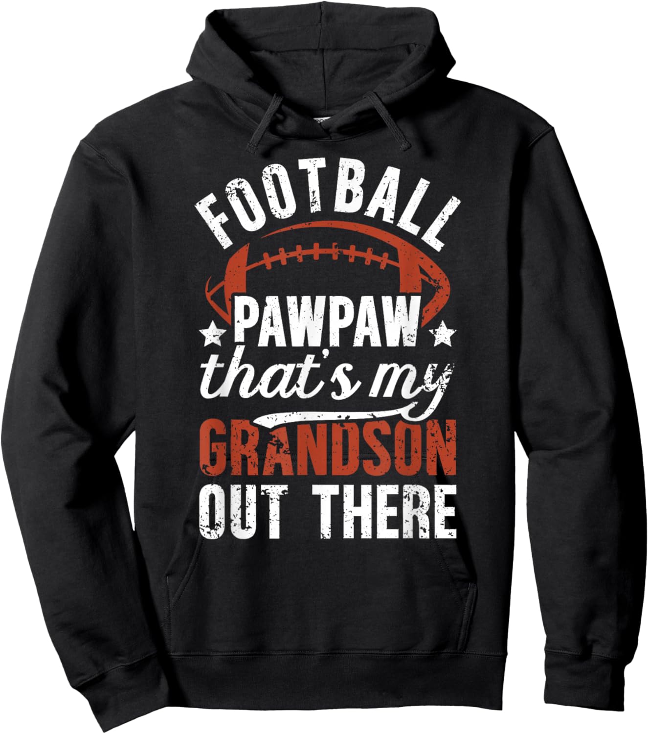 Proud Football Pawpaw Of A Football Player Pawpaw Hoodie - Hoodie | Black