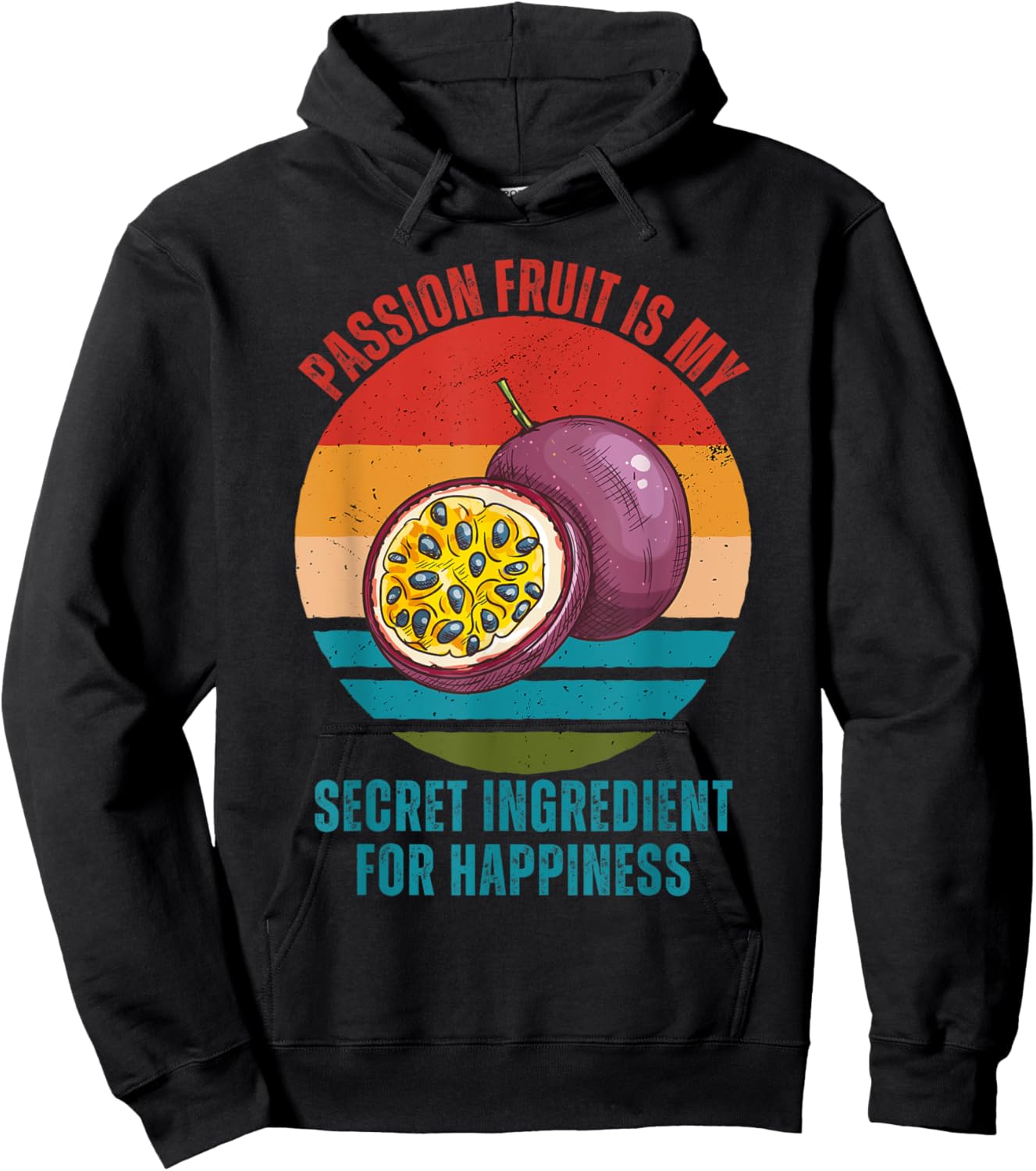 Vintage Passion Fruit Is My Secret Ingredient For Happiness Hoodie - Hoodie | Black