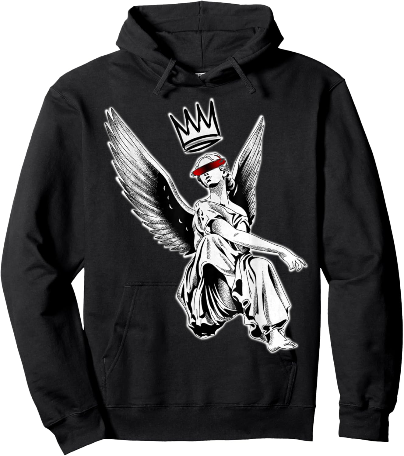 Angel King Crown Streetwear Hoodie - Hoodie | Black