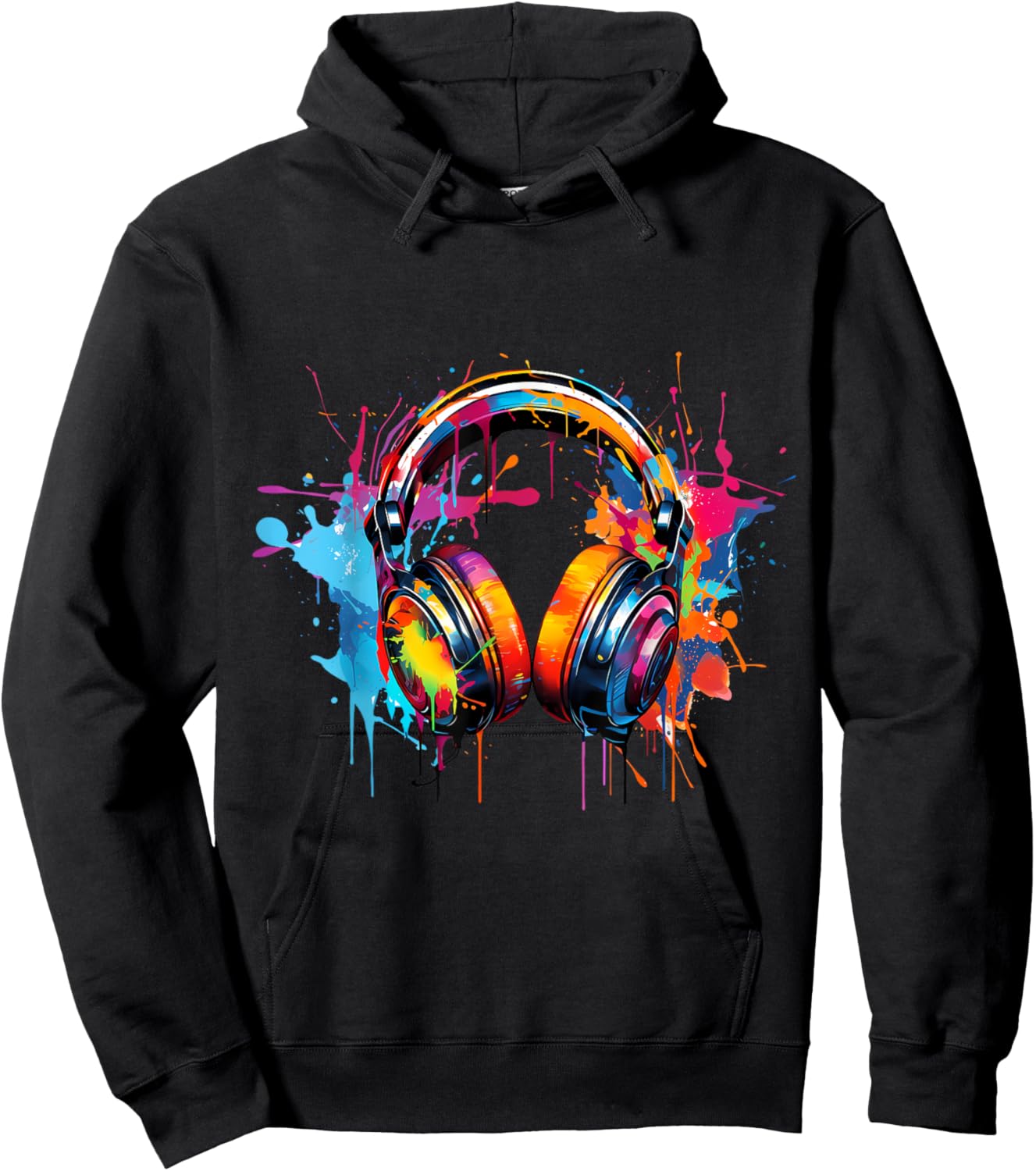 Kopfhörer Graffiti Style Hoodie - Hoodie | Black