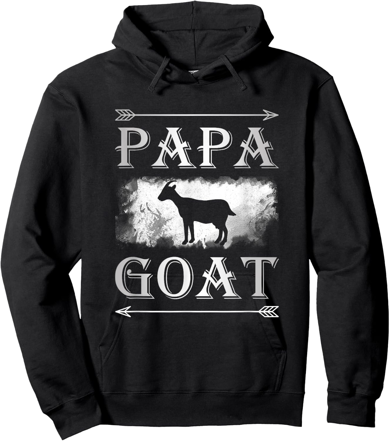 Best Husband Gifts "Papa Goat" Men Shirts Hoodie - Hoodie | Black