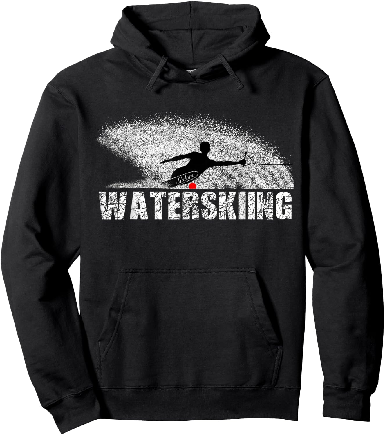 Slalom Water Skier Hoodie - Hoodie | Black