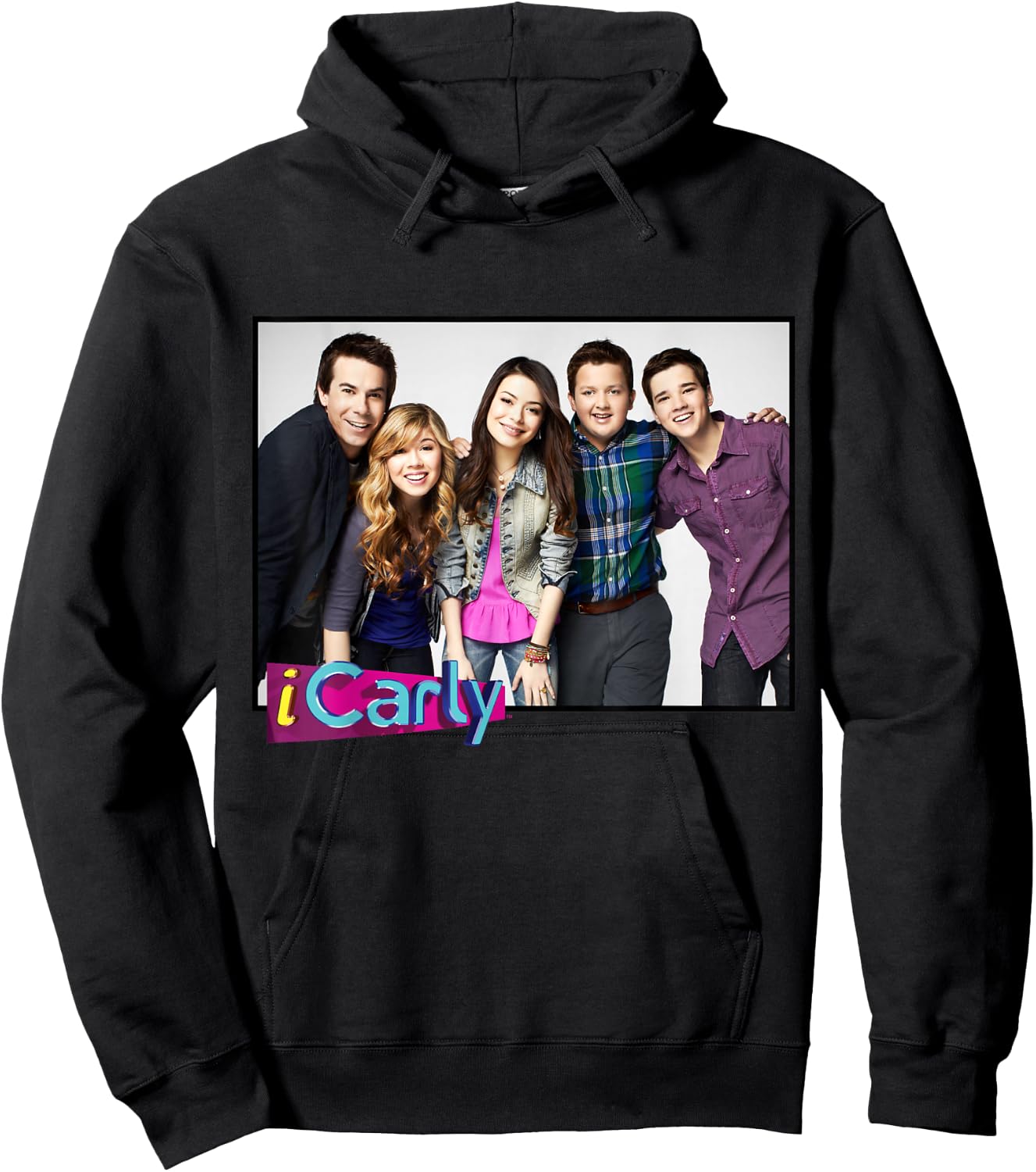 iCarly Cast Group Carly, Sam, Freddie, and Spencer Hoodie - Hoodie | Black