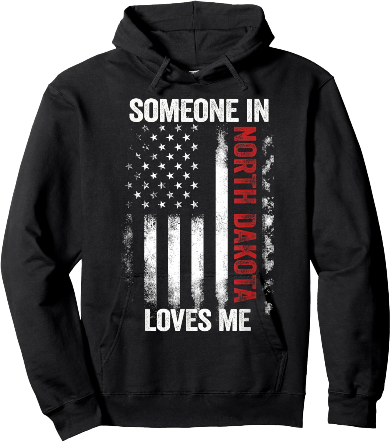 Someone In North Dakota Loves Me Peace Garden State Hoodie - Hoodie | Black