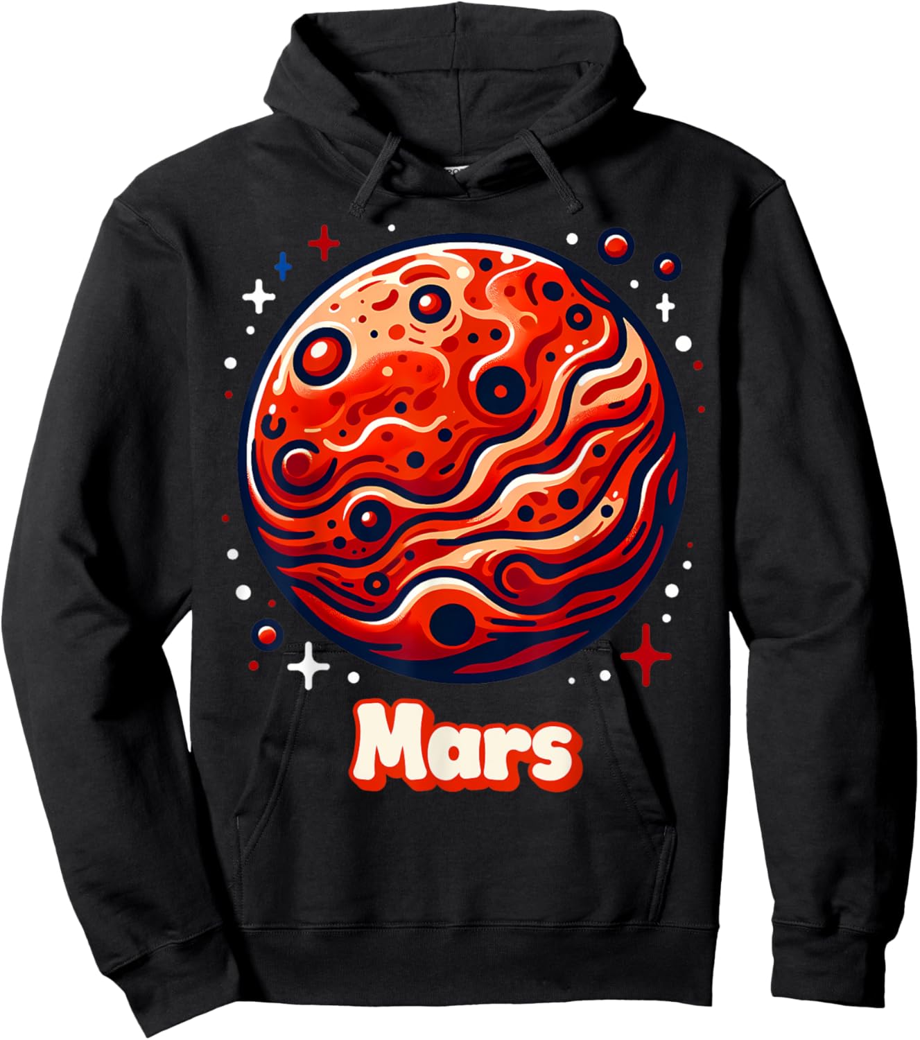 Planet Mars Outer Space Costume Graphic Hoodie - Hoodie | Black