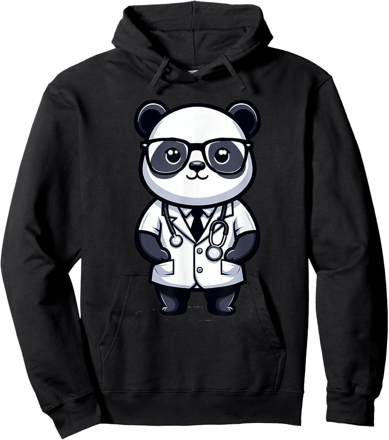 Cute Panda Doctor Hoodie - Hoodie | Black