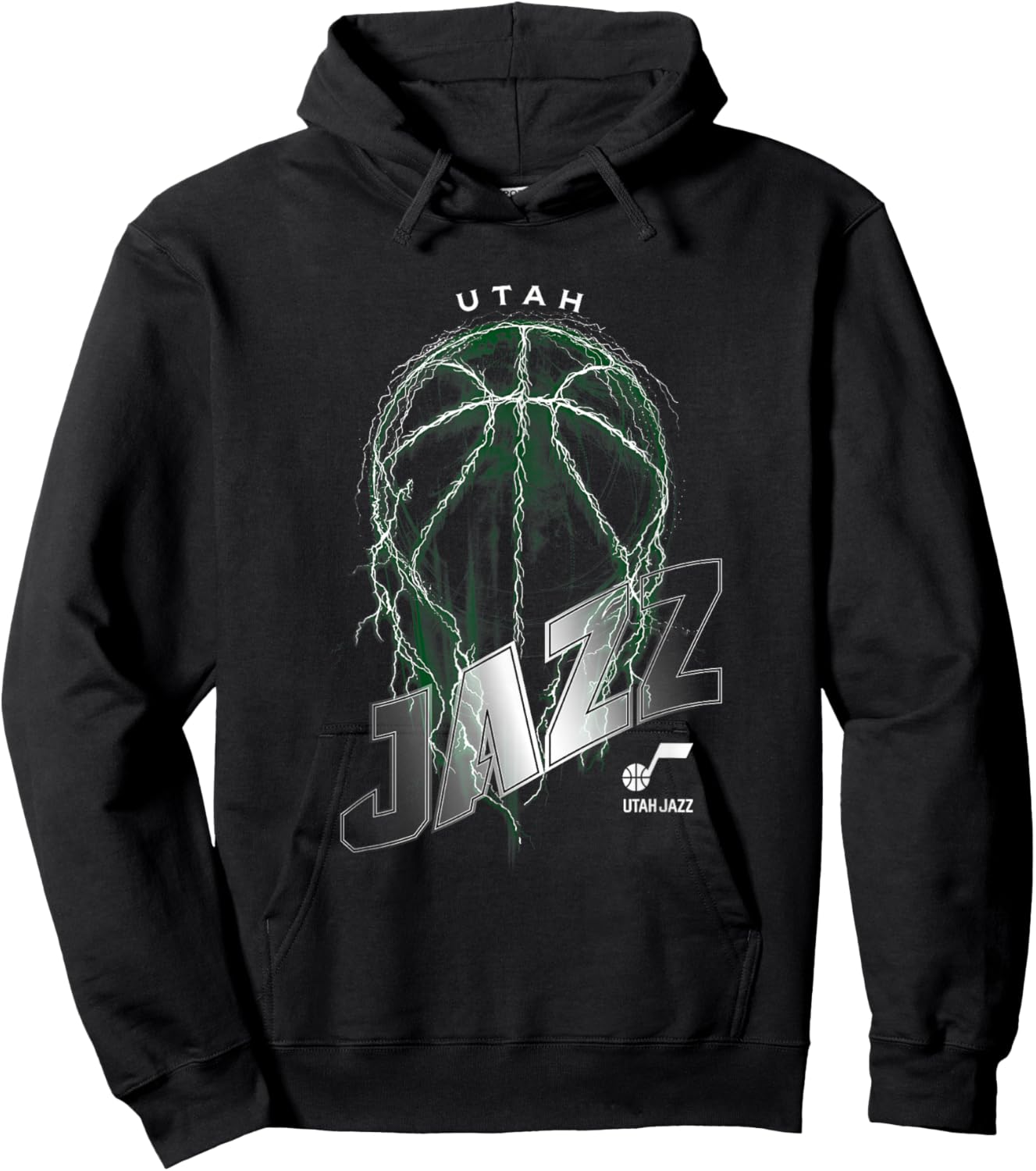 NBA Utah Jazz Lightning Bolt Basketball Logo Hoodie - Hoodie | Black