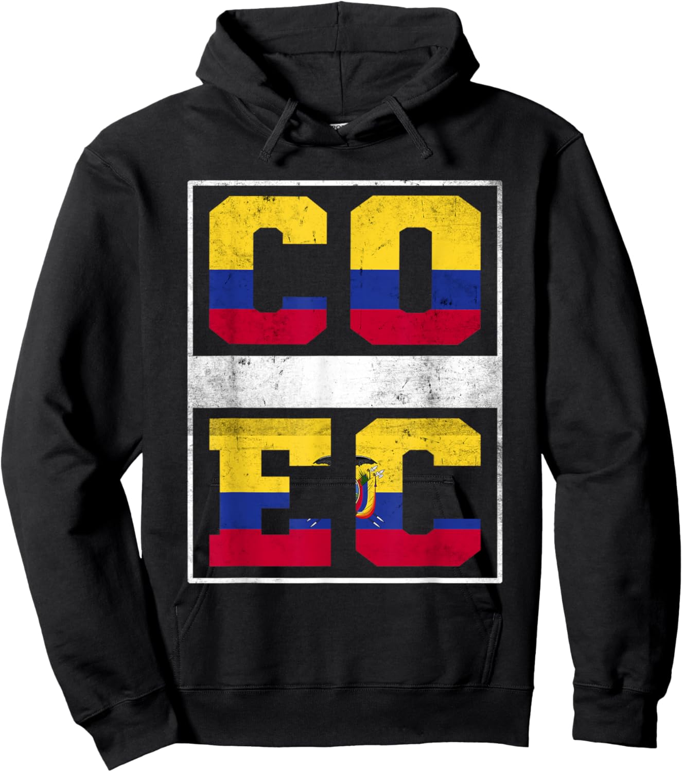 Colombia and Ecuador Mix Colombian Ecuadorian Roots Hoodie - Hoodie | Black