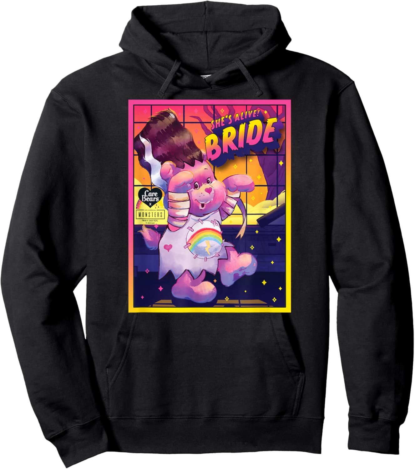Care Bears x Universal Monsters Cheer Bear Bride Hoodie - Hoodie | Black