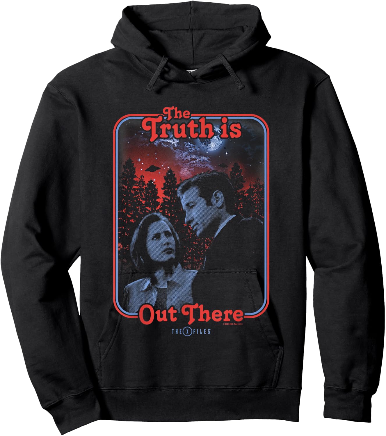 X-Files The Truth Is Out There Iconic Retro Comic Cover Logo Hoodie - Hoodie | Black