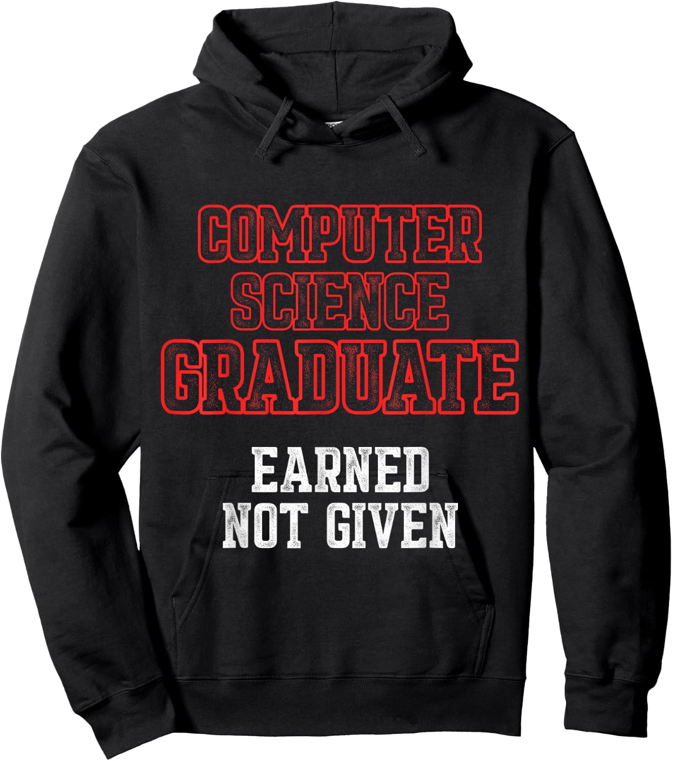 Computer Science IT Graduate Earned Graduation Hoodie - Hoodie | Black