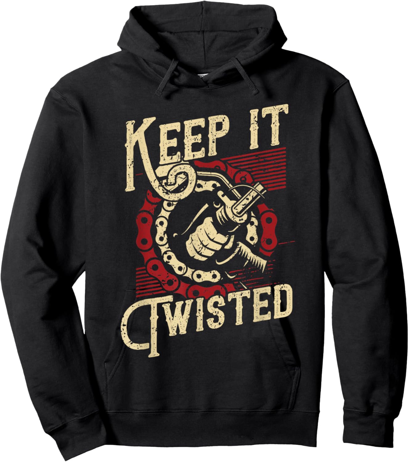 Keep It Twisted - Vintage Motorcycle Hoodie - Hoodie | Black