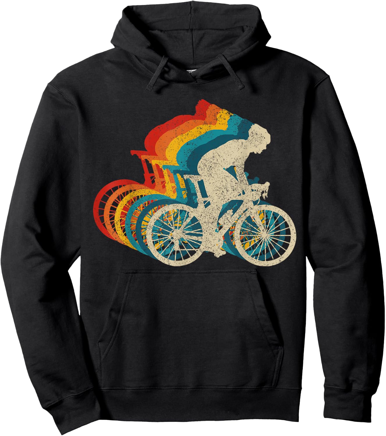 Cycling Vintage Retro Road Bike Road Bike Road Bike Gift Hoodie - Hoodie | Black