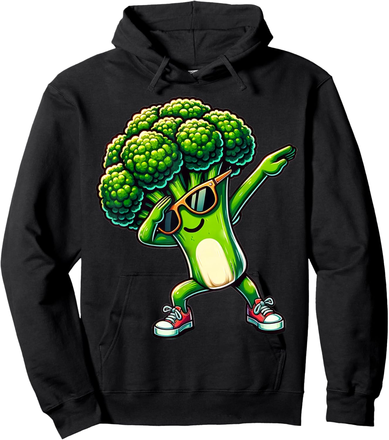 Dabbing Brokkoli | Lustiger grüner Brokkoli mit Gemüse Motiv Hoodie - Hoodie | Black