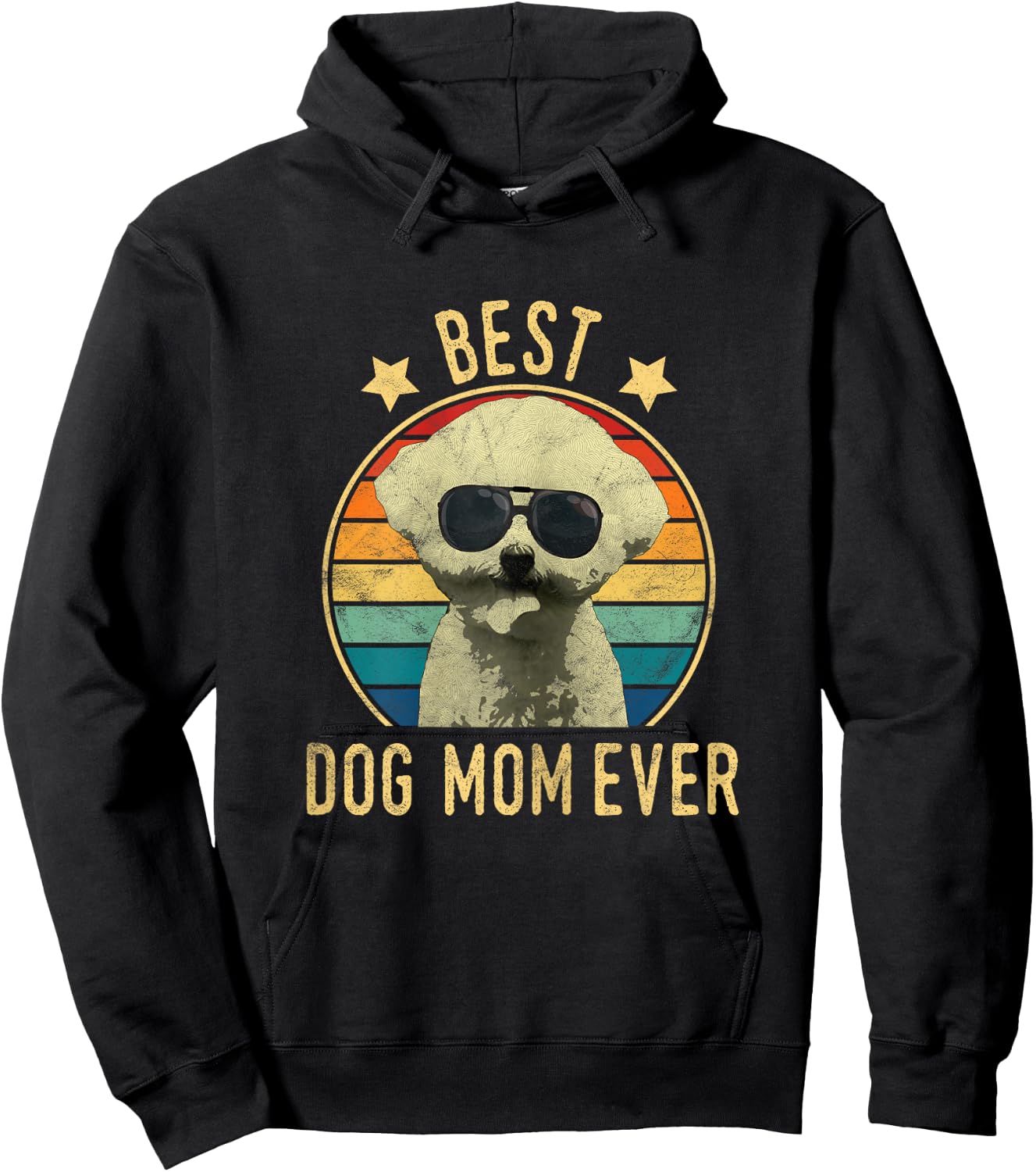 Best Dog Mom Ever Bichon Frise Mother's Day Gift Women Hoodie - Hoodie | Black