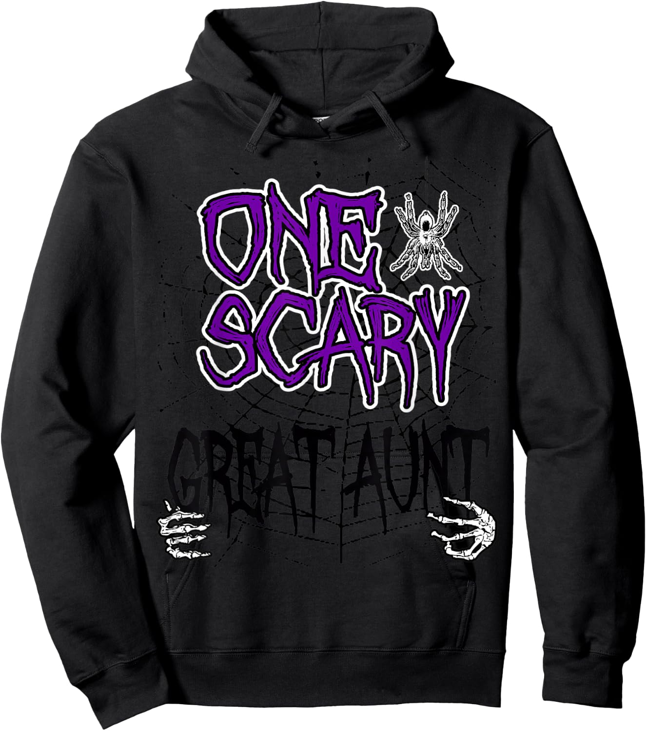 One Scary Great Aunt Matching Family Halloween costume Hoodie - Hoodie | Black