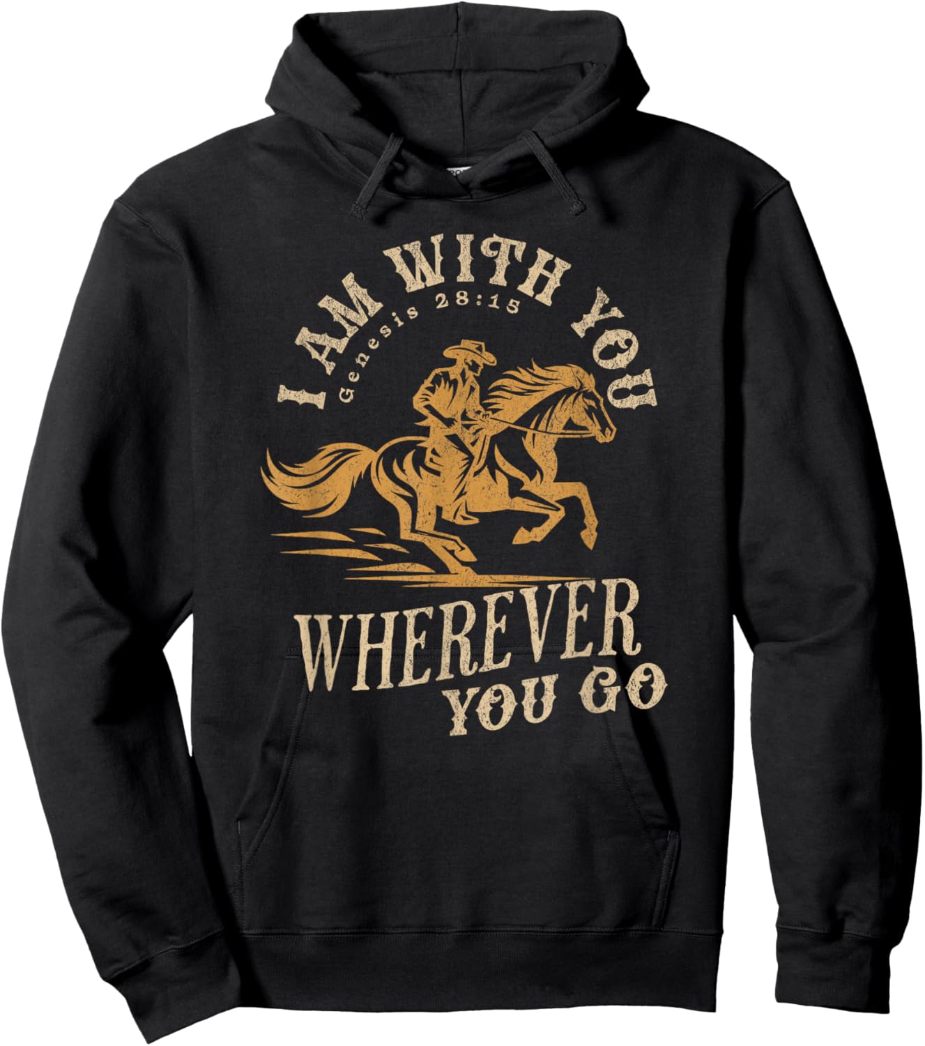 Cowboy Bible Scripture Verse Western Jesus For Faith Hoodie - Hoodie | Black