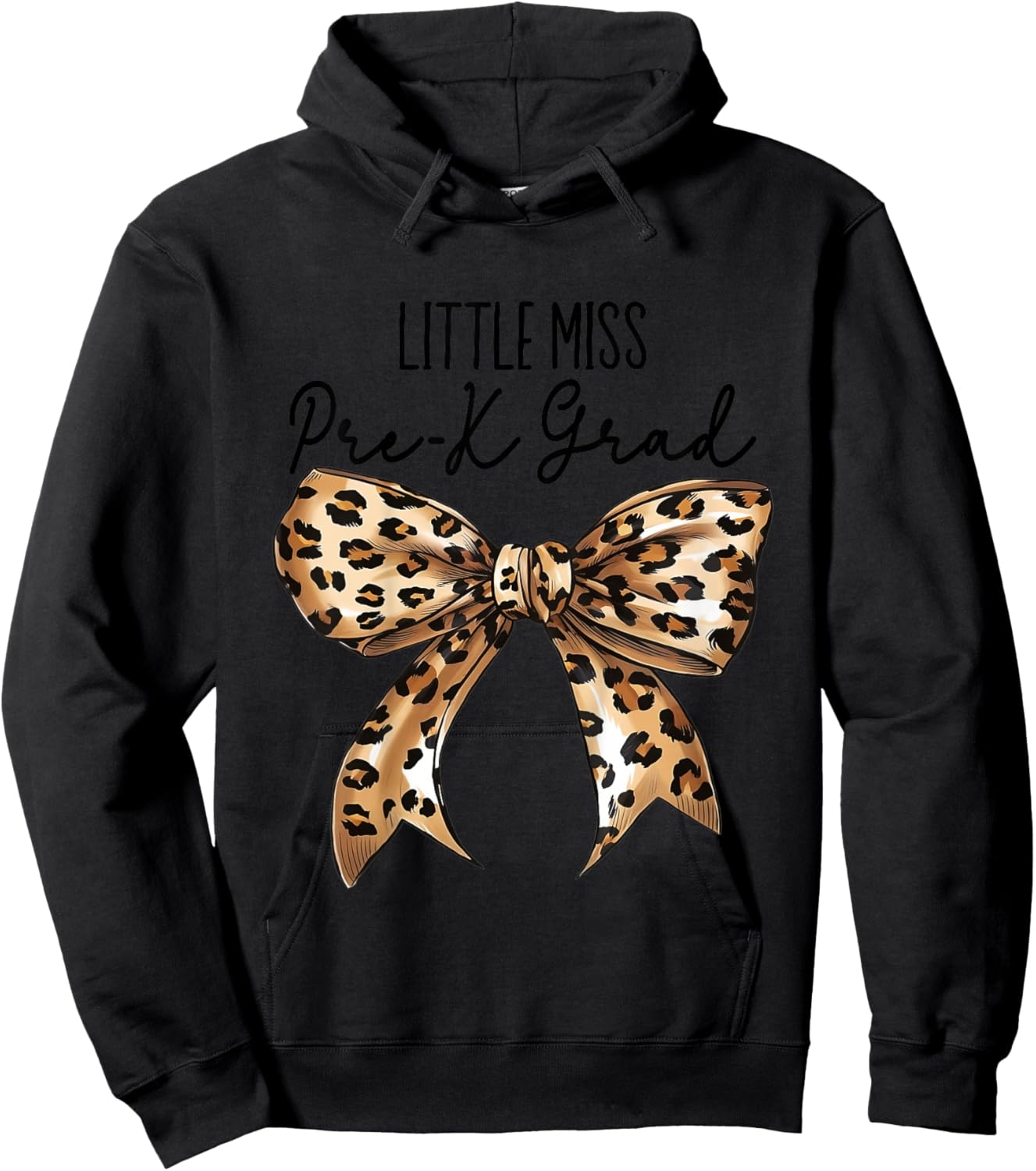 Kids Little Miss Pre-K Grad Bow Coquette 2026 Hoodie - Hoodie | Black