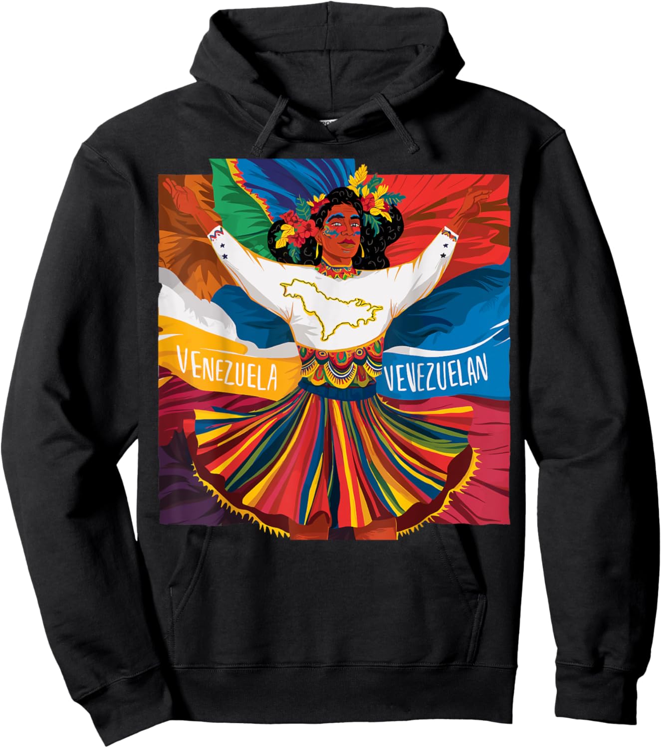 Venezuela Jersey Venezuela Flag Venezolano Women Venezuela , Black, S Hoodie - Hoodie | Black