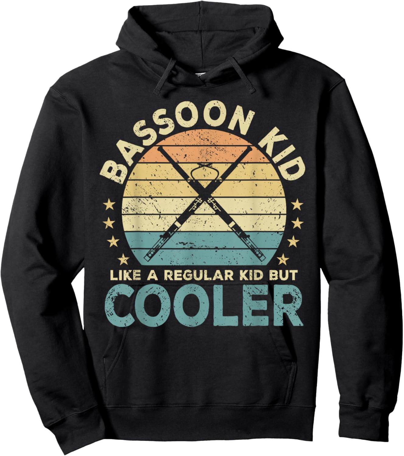 Bassoon Kid Music Funny Musical Instrument , Small, Black Hoodie - Hoodie | Black