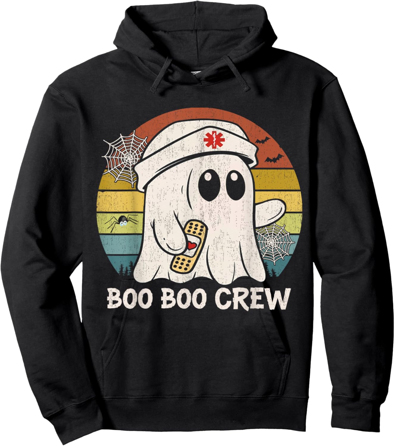 Boo Boo Crew Nurse Shirt Funny Ghost Women Halloween Nurse Hoodie - Hoodie | Black