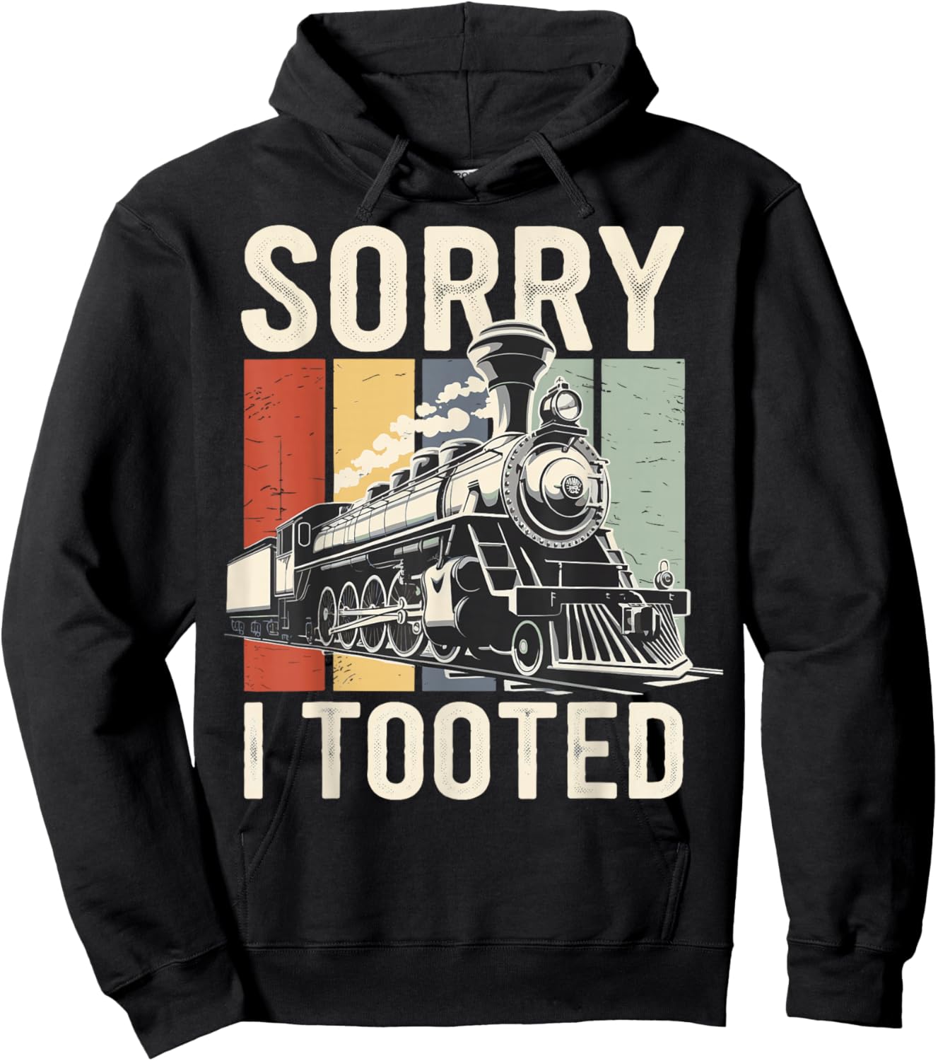 Sorry I Tooted Train Hoodie - Hoodie | Black