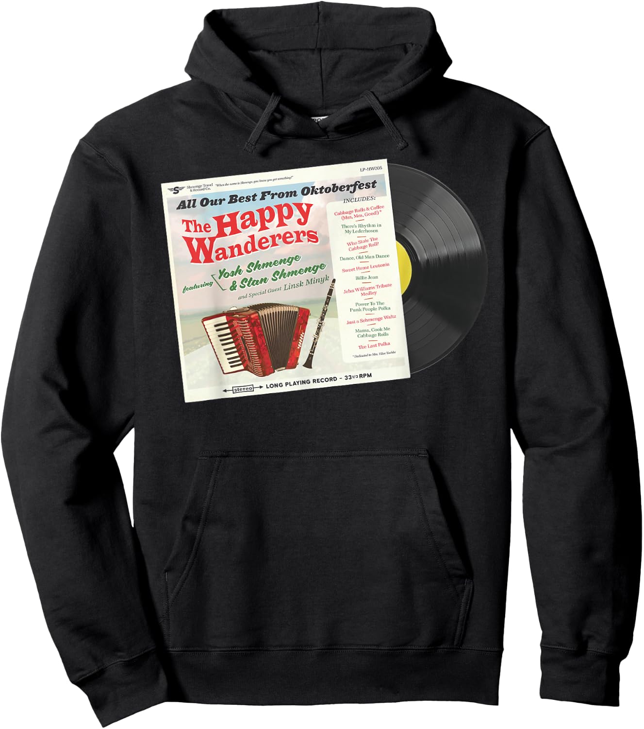The Happy Wanderers LP - featuring Stan & Yosh Shmenge Hoodie - Hoodie | Black