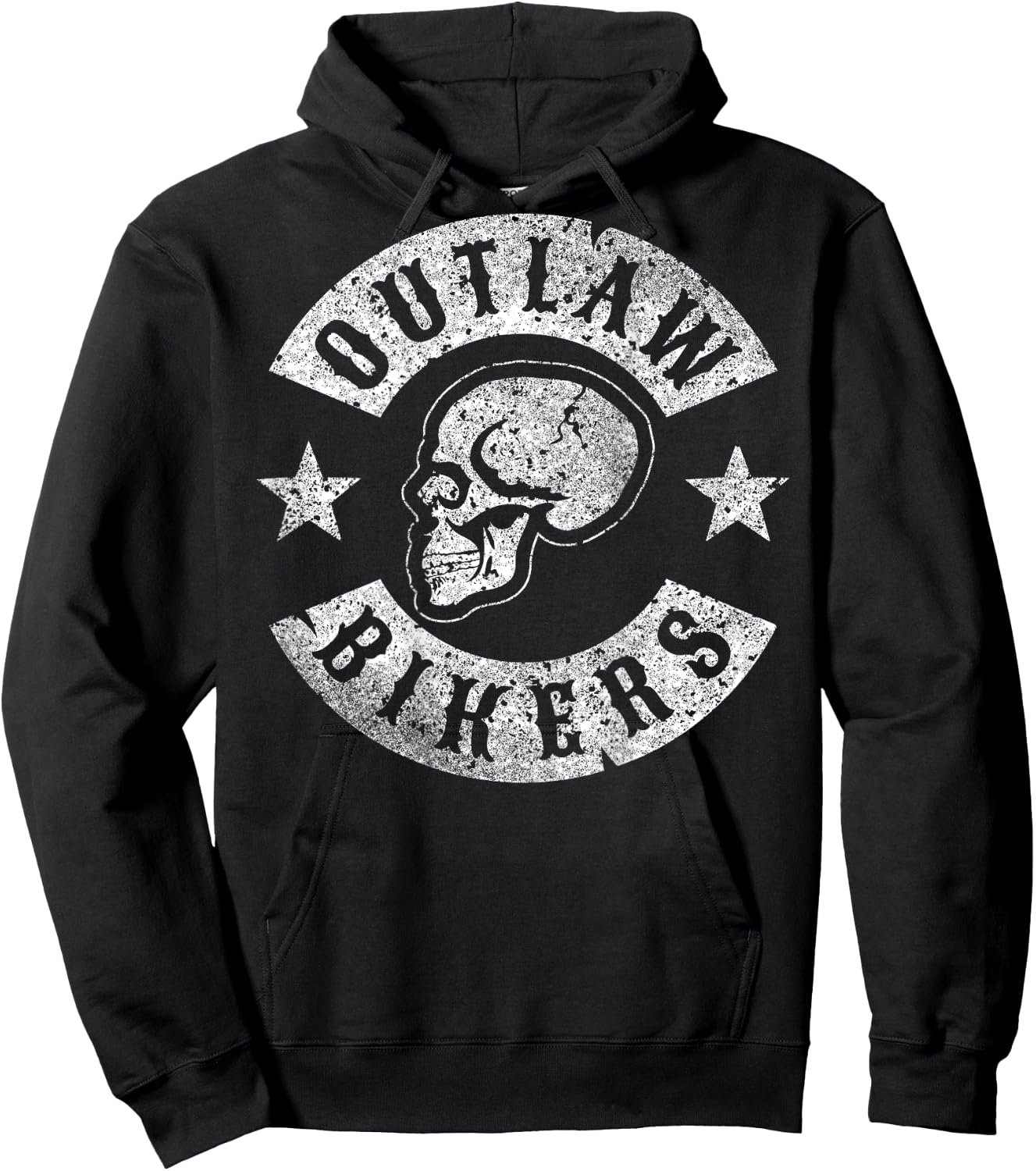 Outlaw Biker Shirt Skull Motorcycle chopper Hoodie - Hoodie | Black