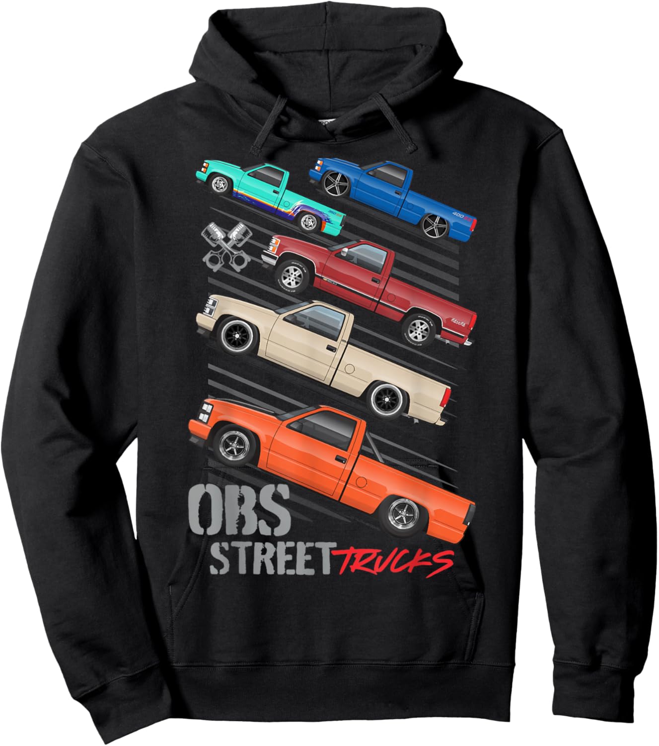 OBS truck 7.3 powerstroke chevys dually Hoodie - Hoodie | Black