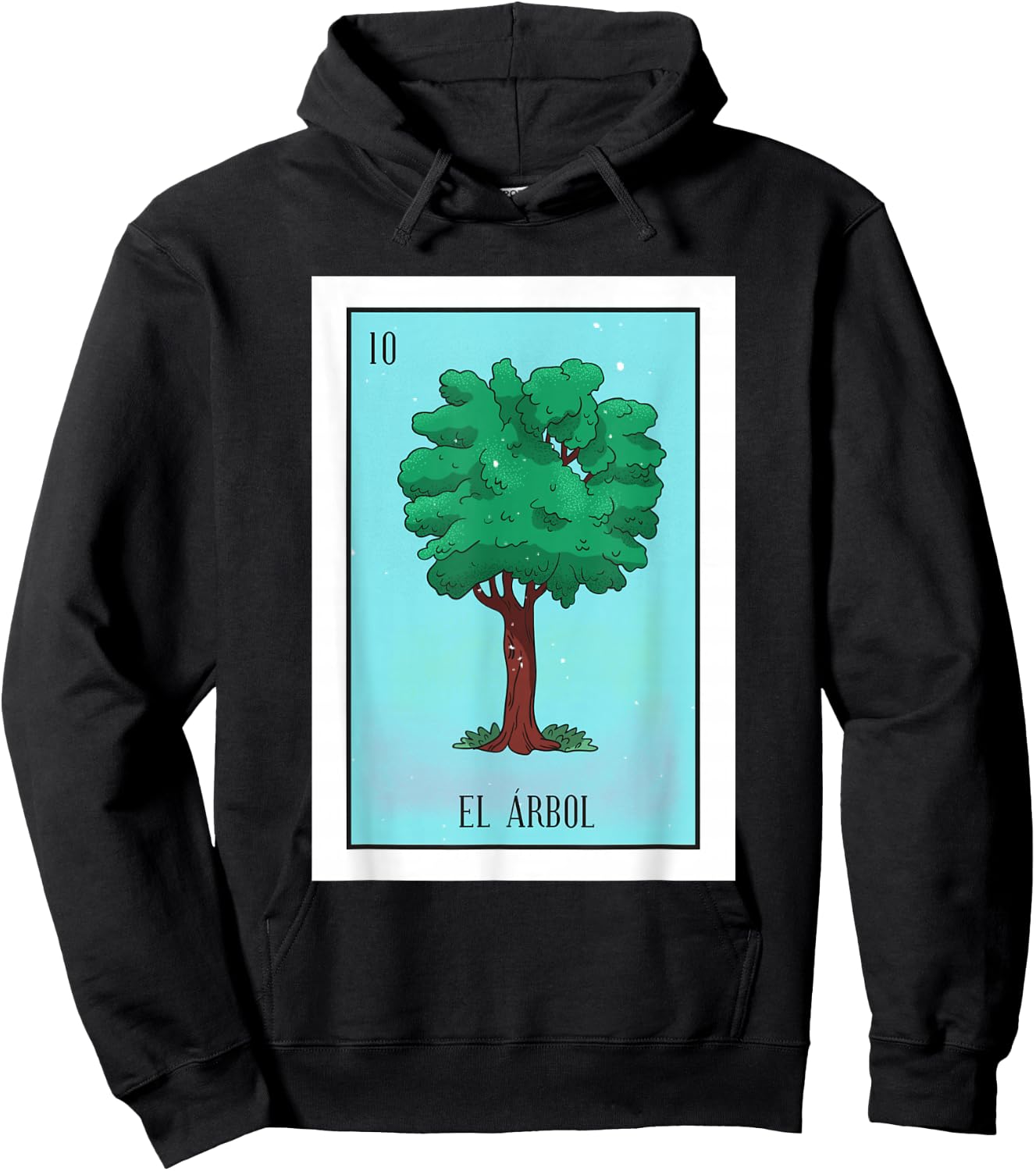 El Arbol The Tree Card Mexican Lottery Hoodie - Hoodie | Black