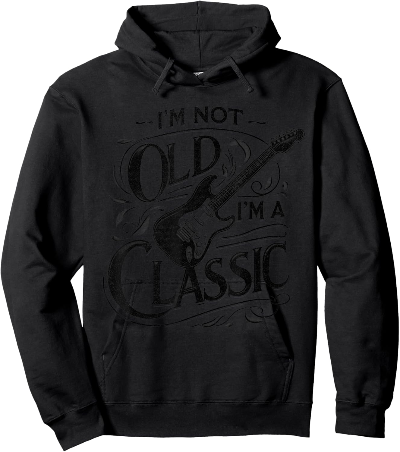 I'm Not Old I'm Classic Retro Vintage Funny Guitar Guitarist Hoodie - Hoodie | Black