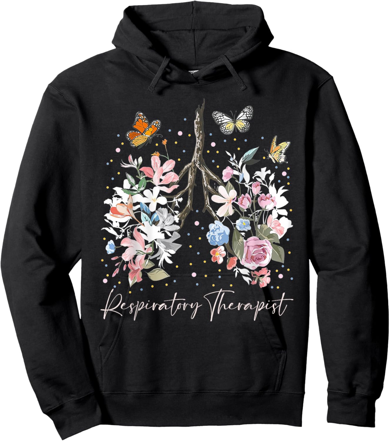 Funny Respiratory Therapist Therapy Lung Happy Easter Day Hoodie - Hoodie | Black