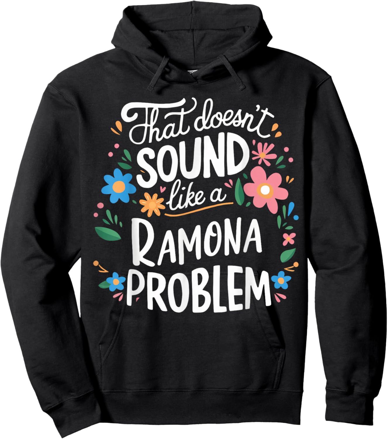 Ramona Personalized Cute Girls Ramona Name Hoodie - Hoodie | Black