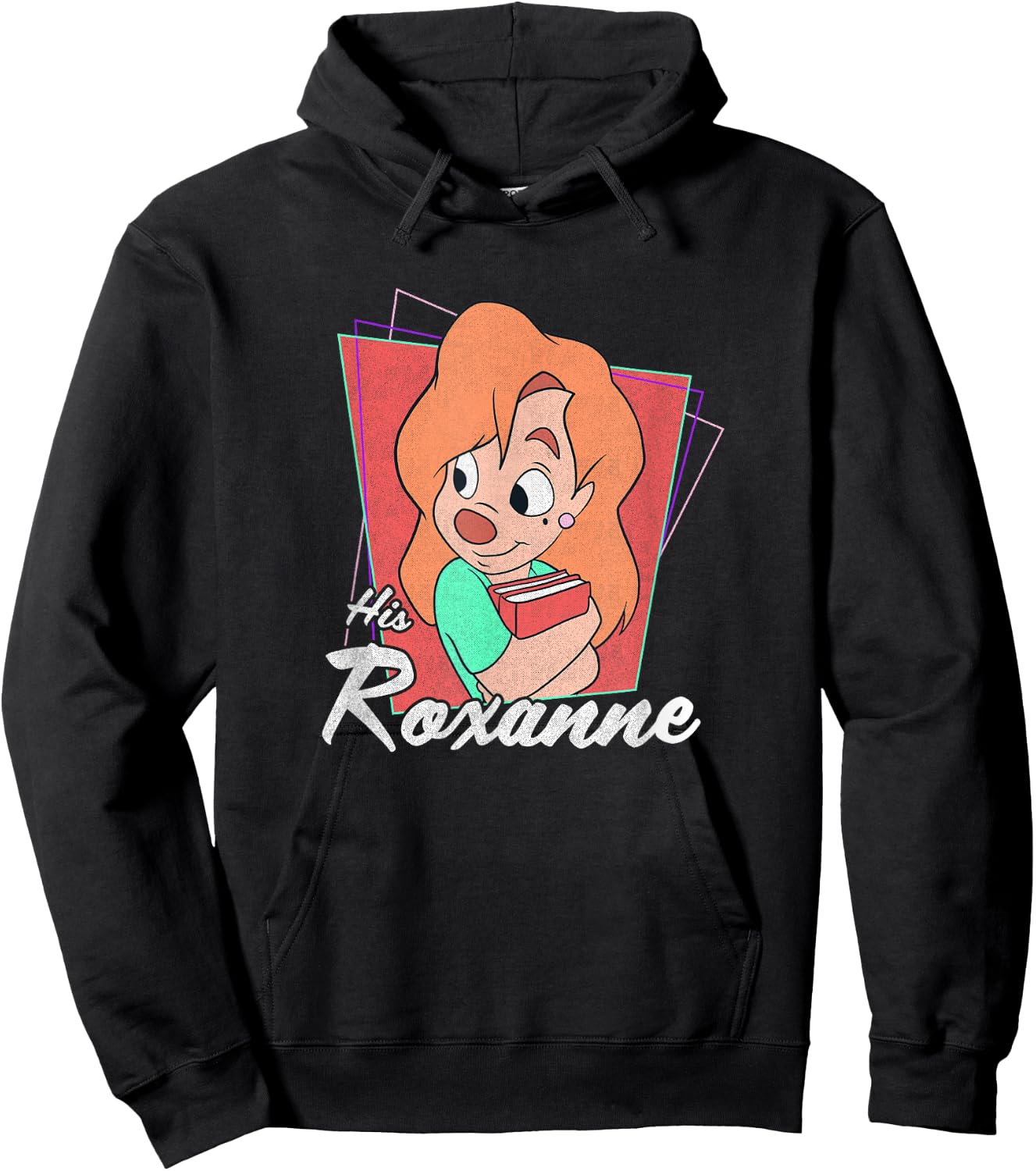 Disney A Goofy Movie Vintage Valentine His Roxanne Poster Hoodie - Hoodie | Black