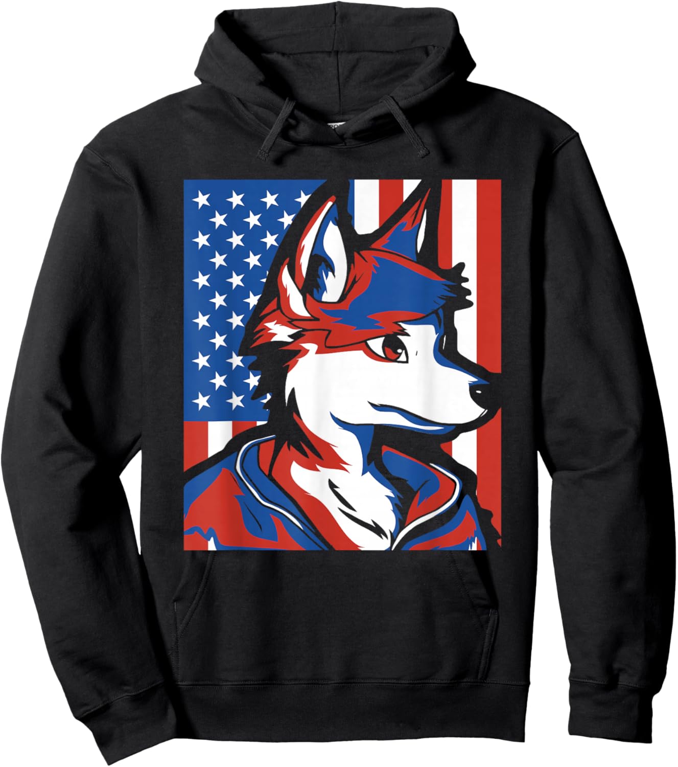 Furry Fandom Us Flag Cosplay Furs - Fursuiter Fursuits Hoodie - Hoodie | Black