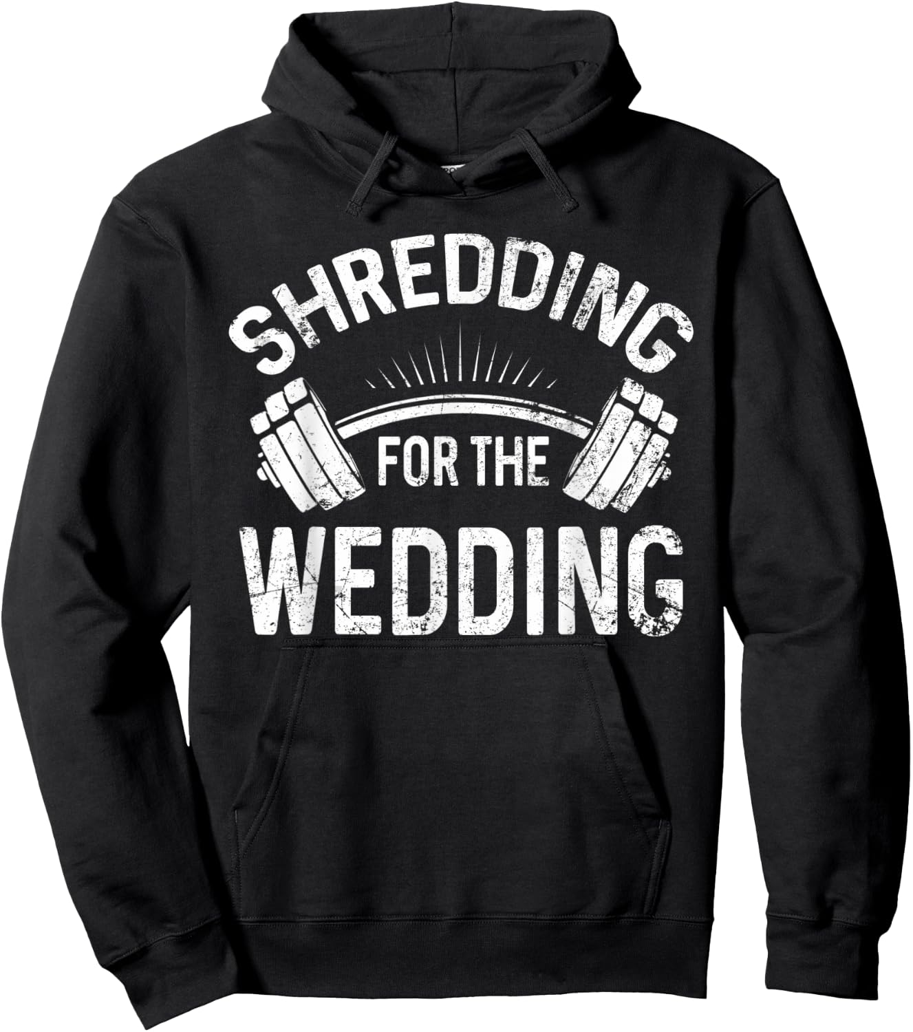 Shredding for the Wedding Gym Bride Workout Bachelorette Hoodie - Hoodie | Black