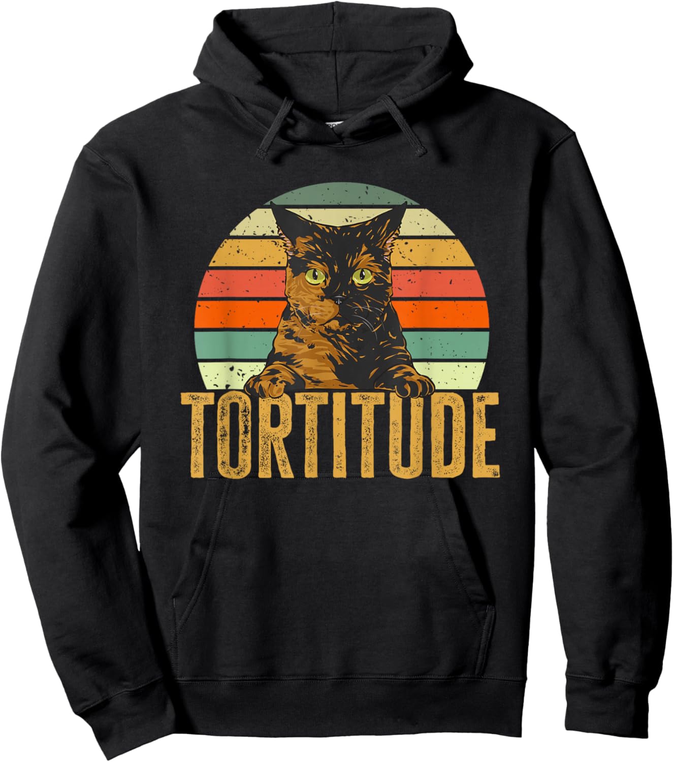 Tortitude Tortoiseshell Cat Tortie Cat Hoodie - Hoodie | Black