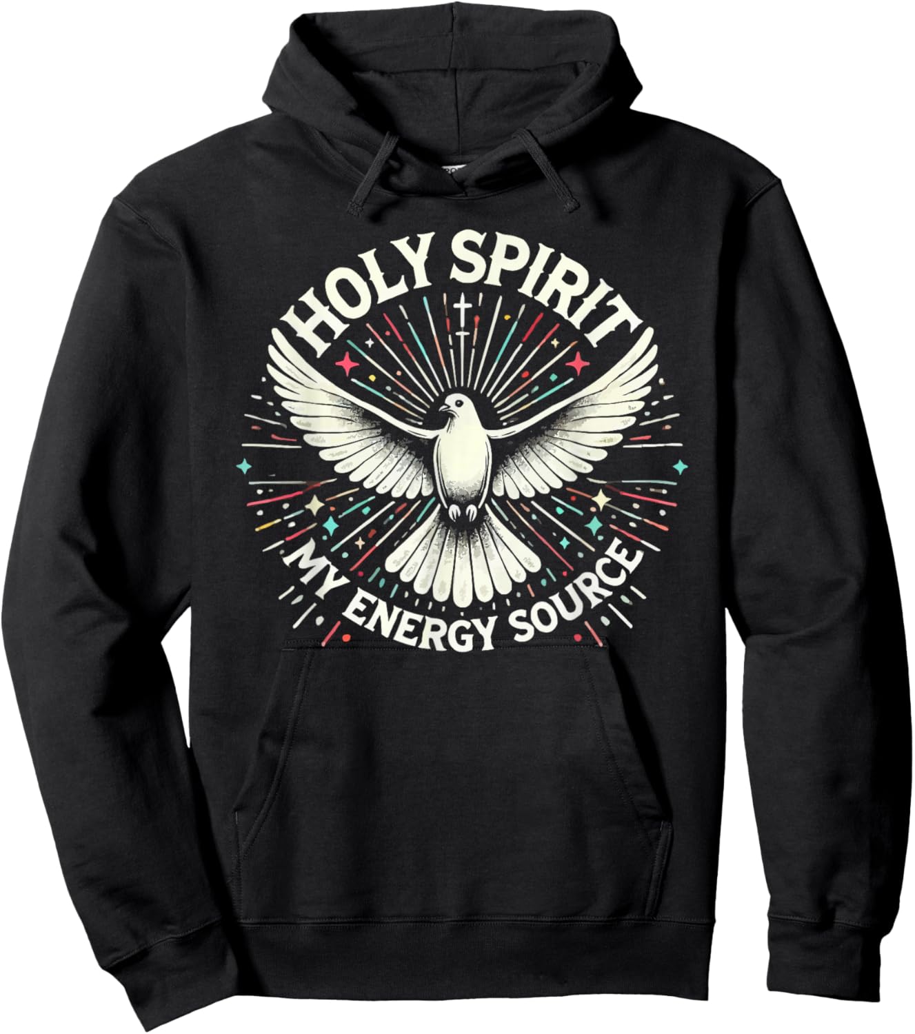 Holy Spirit I Love Jesus Christ Catholic Christian Faith Hoodie - Hoodie | Black