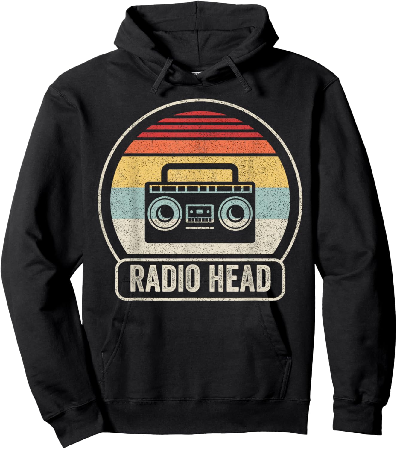 Retro Radio Head Hoodie - Hoodie | Black