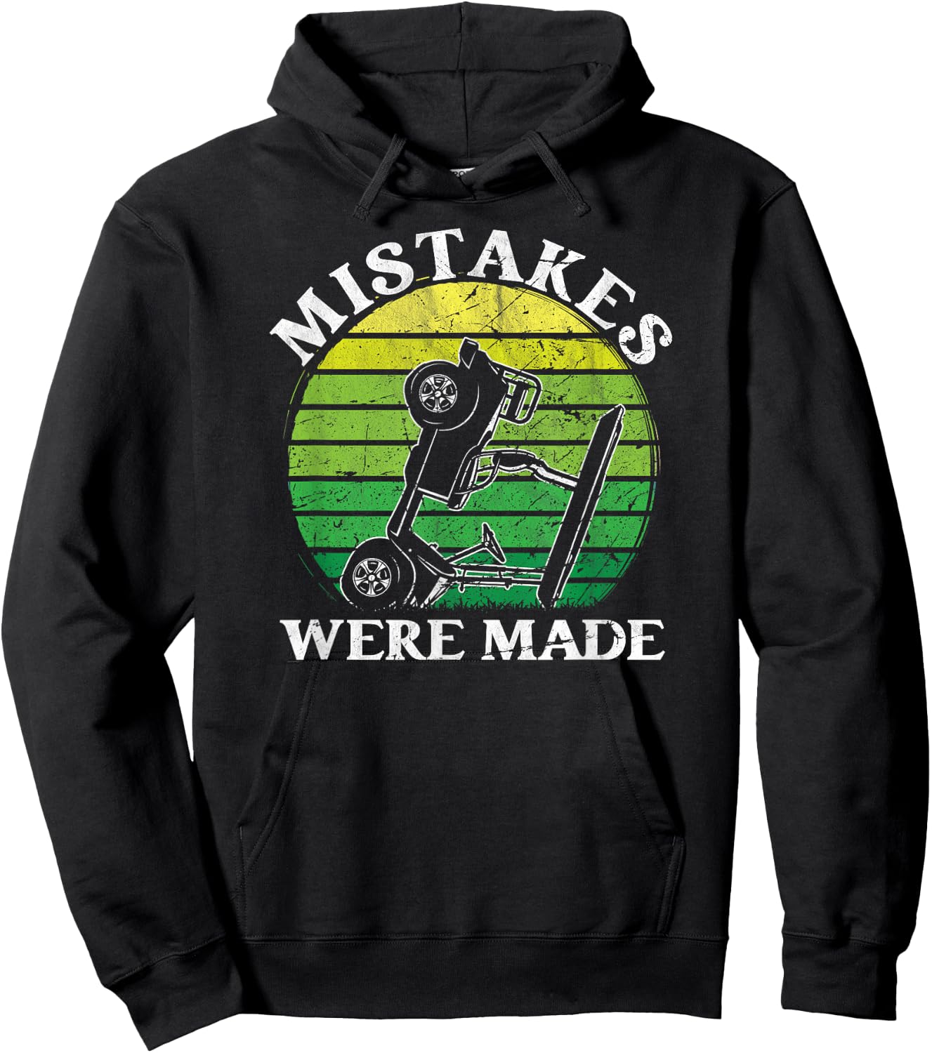 Mistakes were made funny golfcart golfing dad men Hoodie - Hoodie | Black