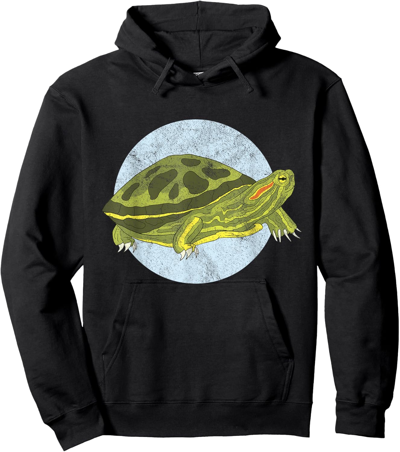 Red Eared Slider Turtle Graphic Hoodie - Hoodie | Black