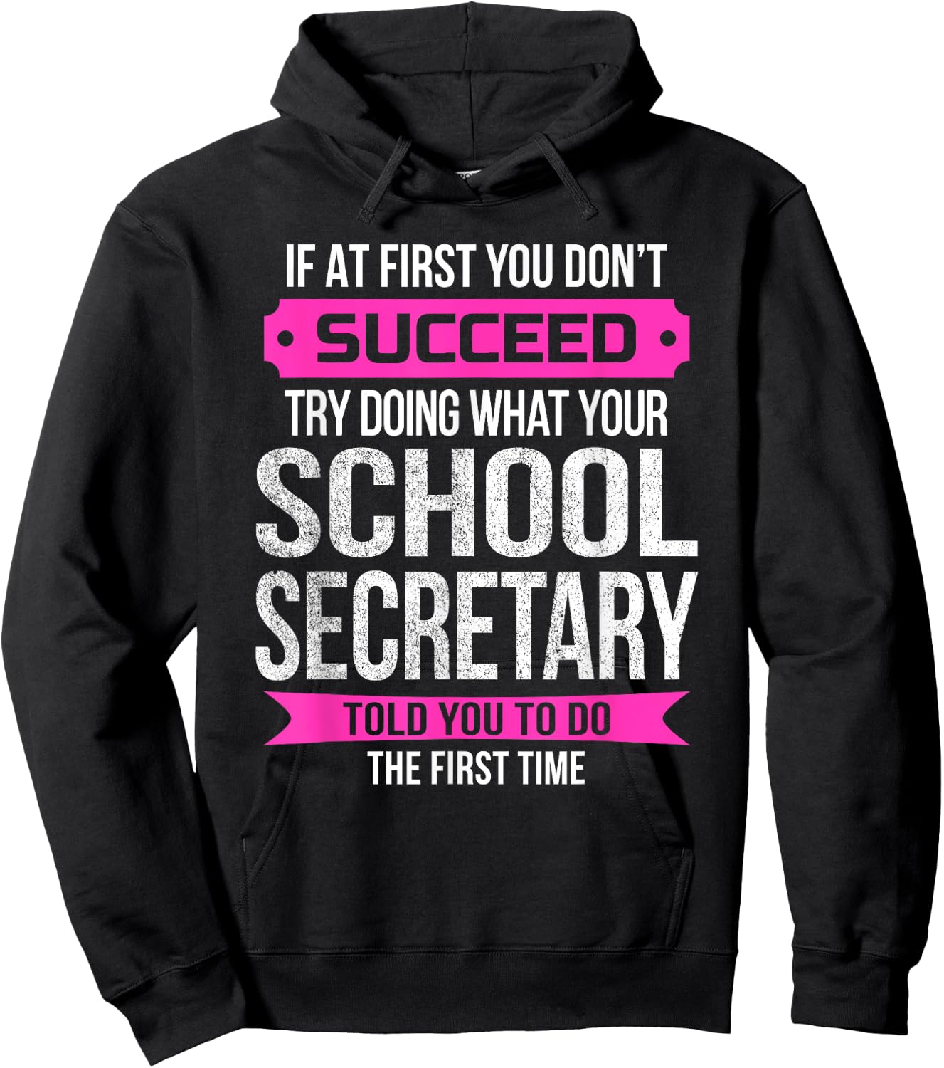 Funny School Secretary If at first you don't succeed Hoodie - Hoodie | Black