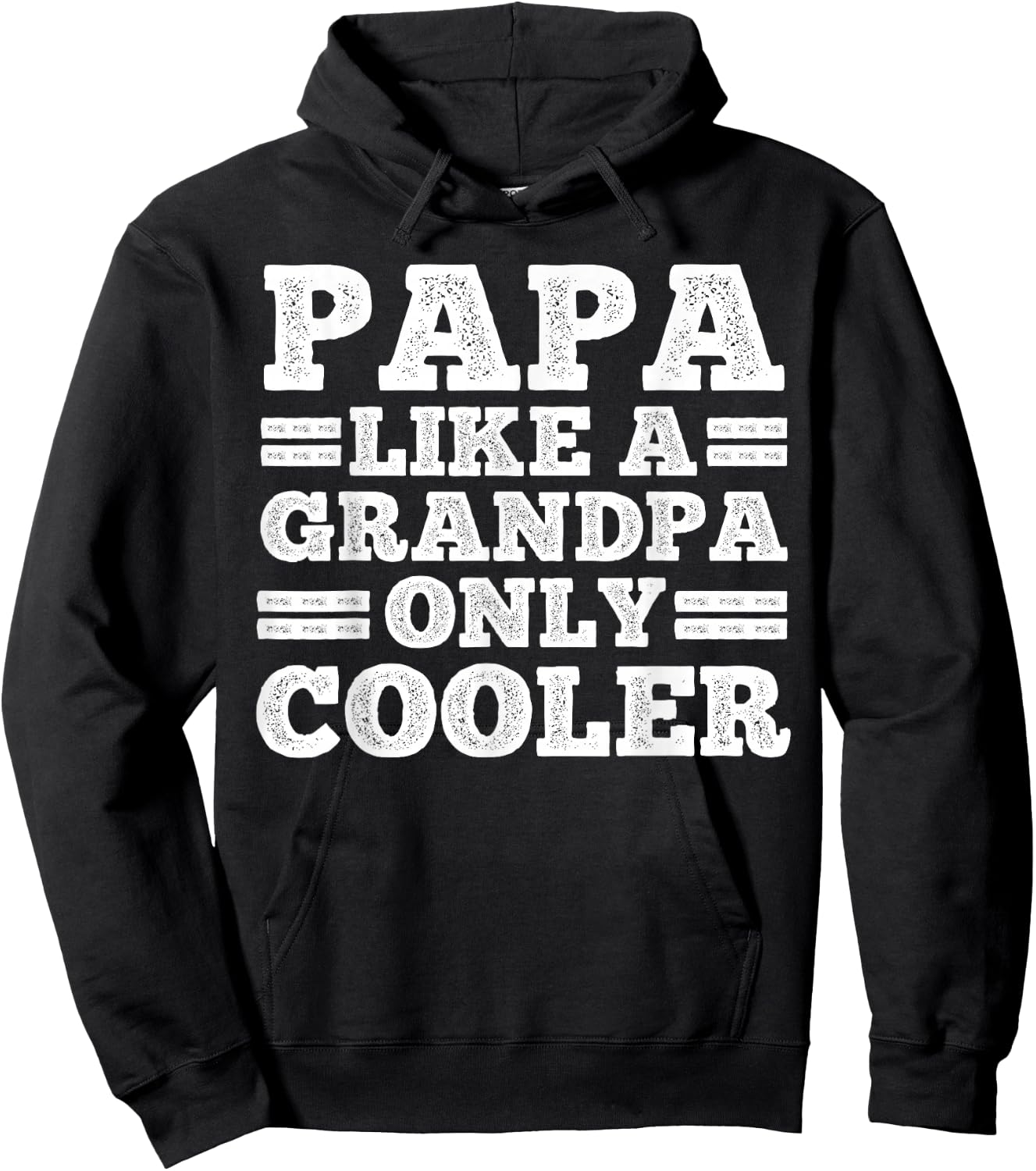 Funny Papa Design For Grandpa Papi Papaw From Grandkids Papa Hoodie - Hoodie | Black